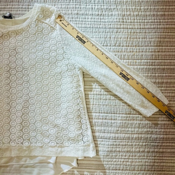 Lucky Brand Cream Lace Blouse - Picture 8 of 10